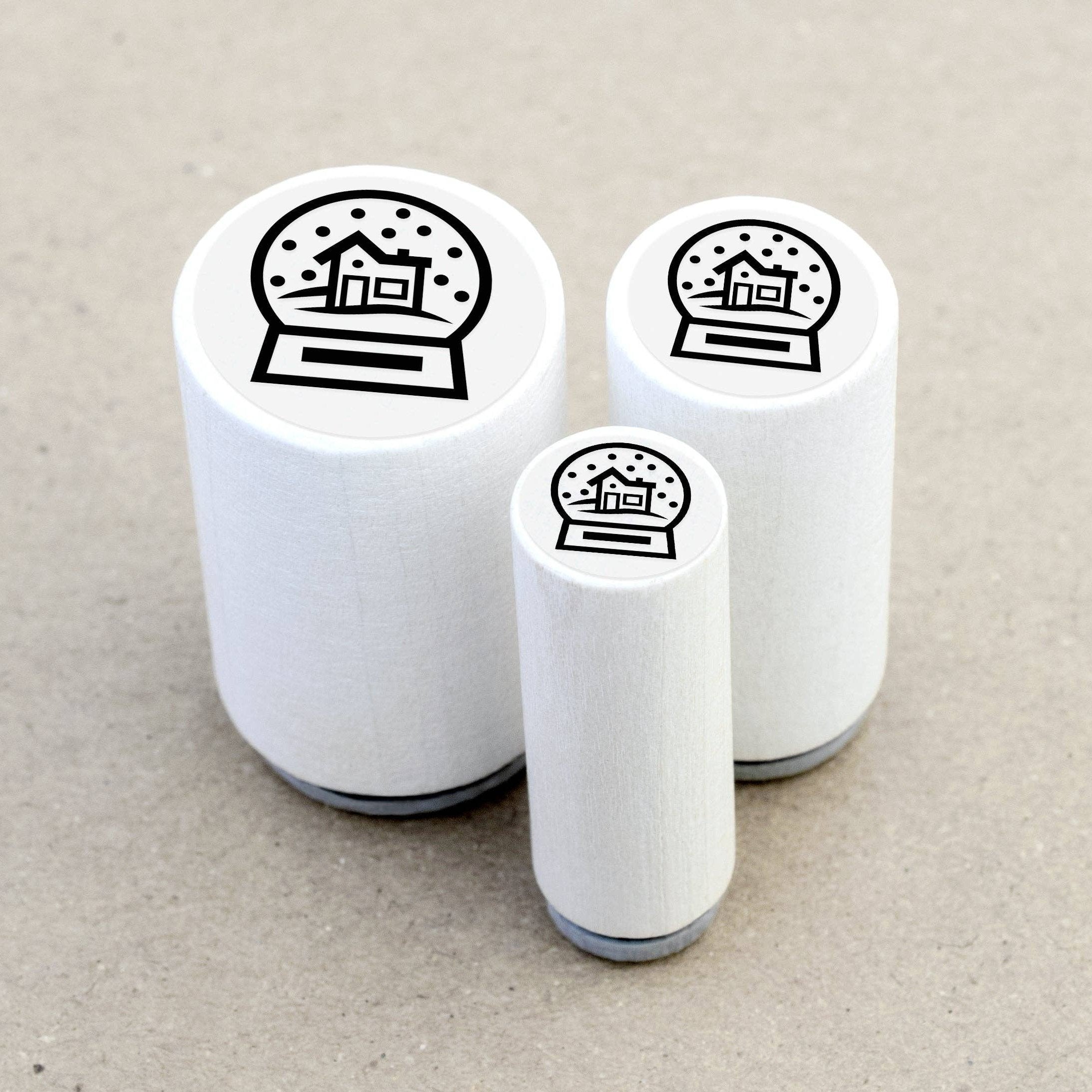 MINI RUBBER STAMP // SNOWGLOBE