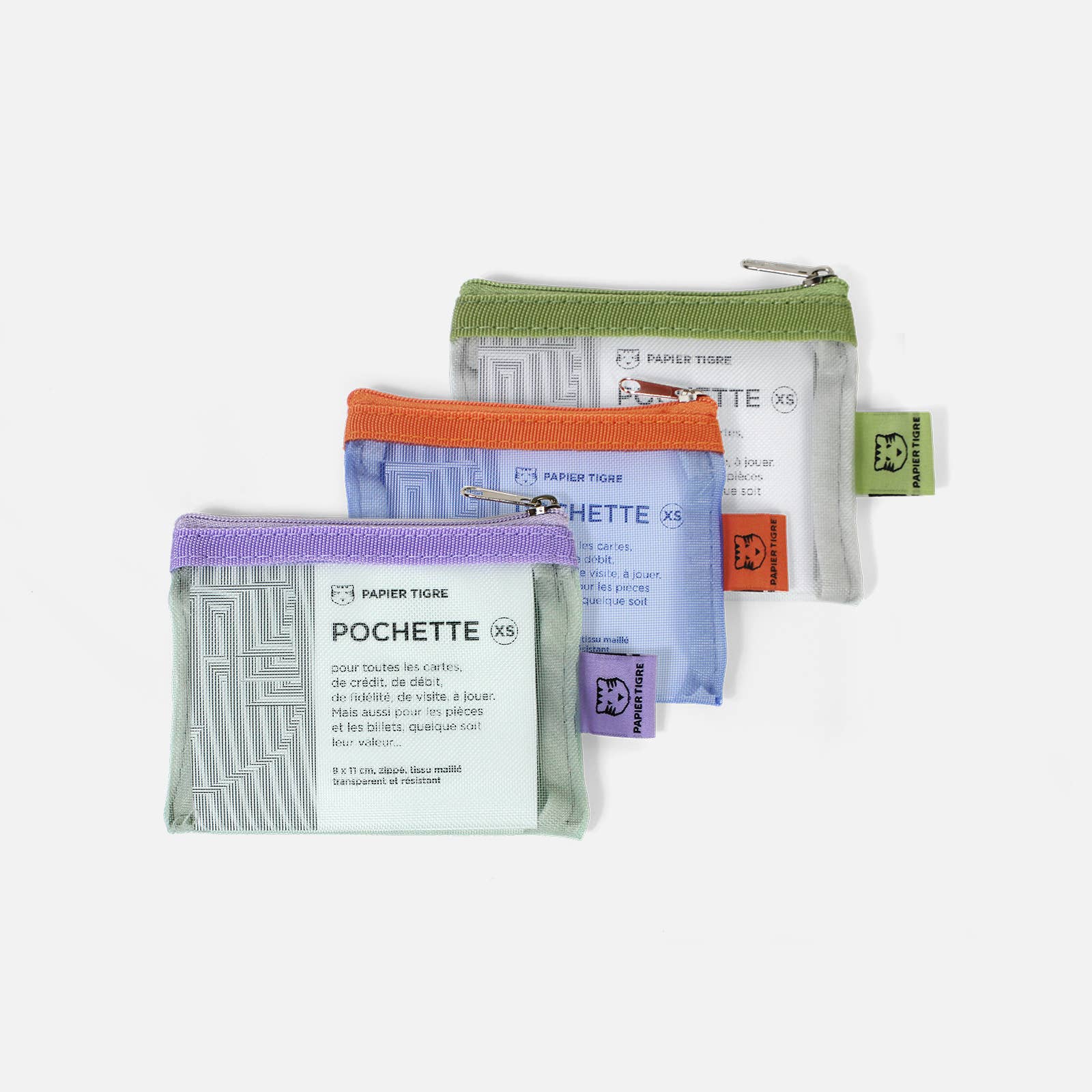 MESH POCKET XS // GREEN & GREY