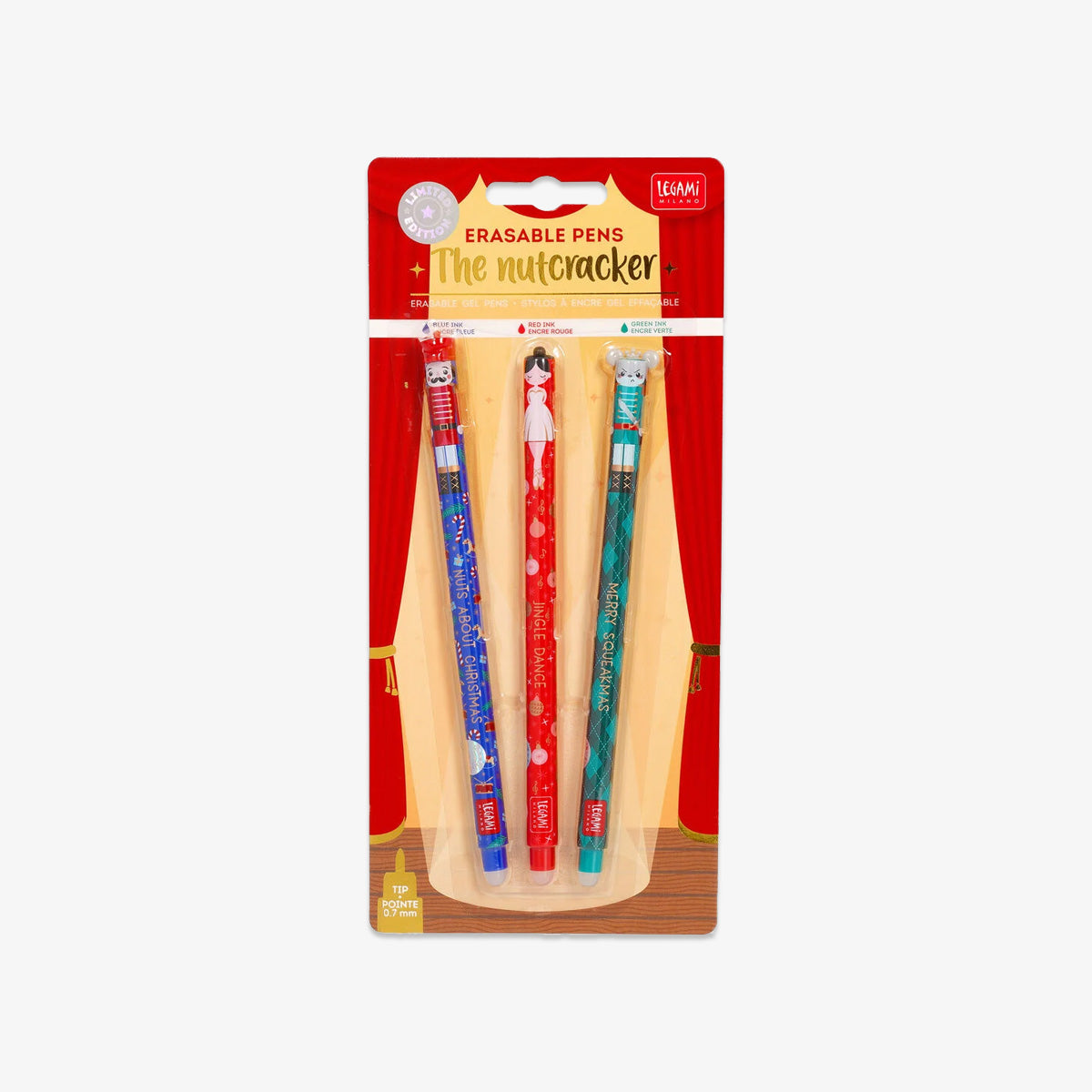ERASABLE GEL PENS SET OF 3 // THE NUTCRACKER (LIMITED EDITION)