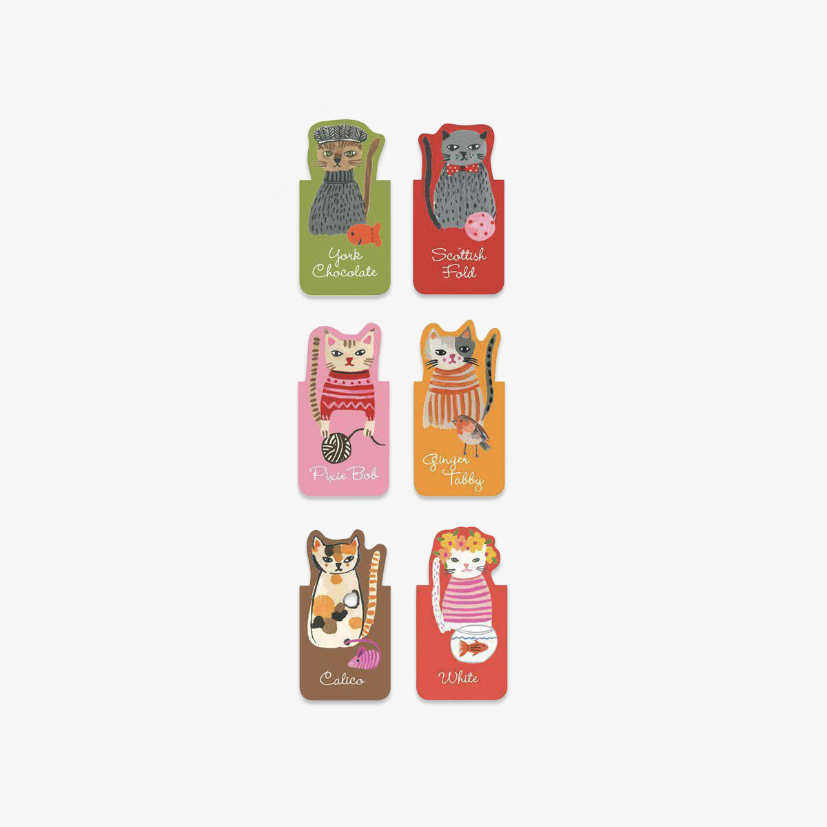 MAGNETIC BOOKMARKS // COOL CATS