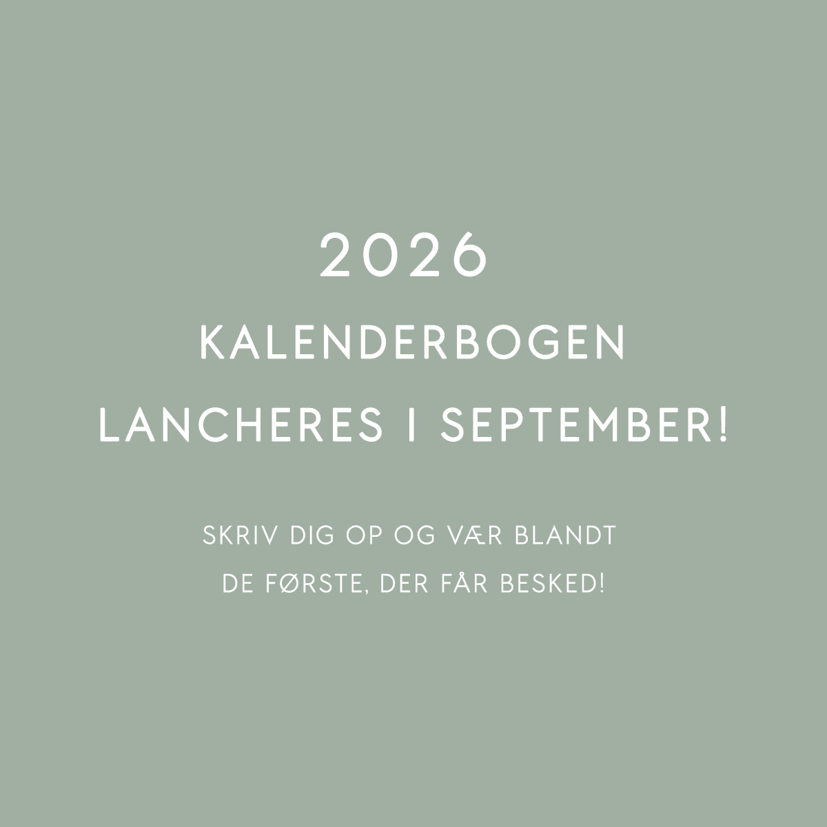 KALENDERBOG 2026 // DANSK