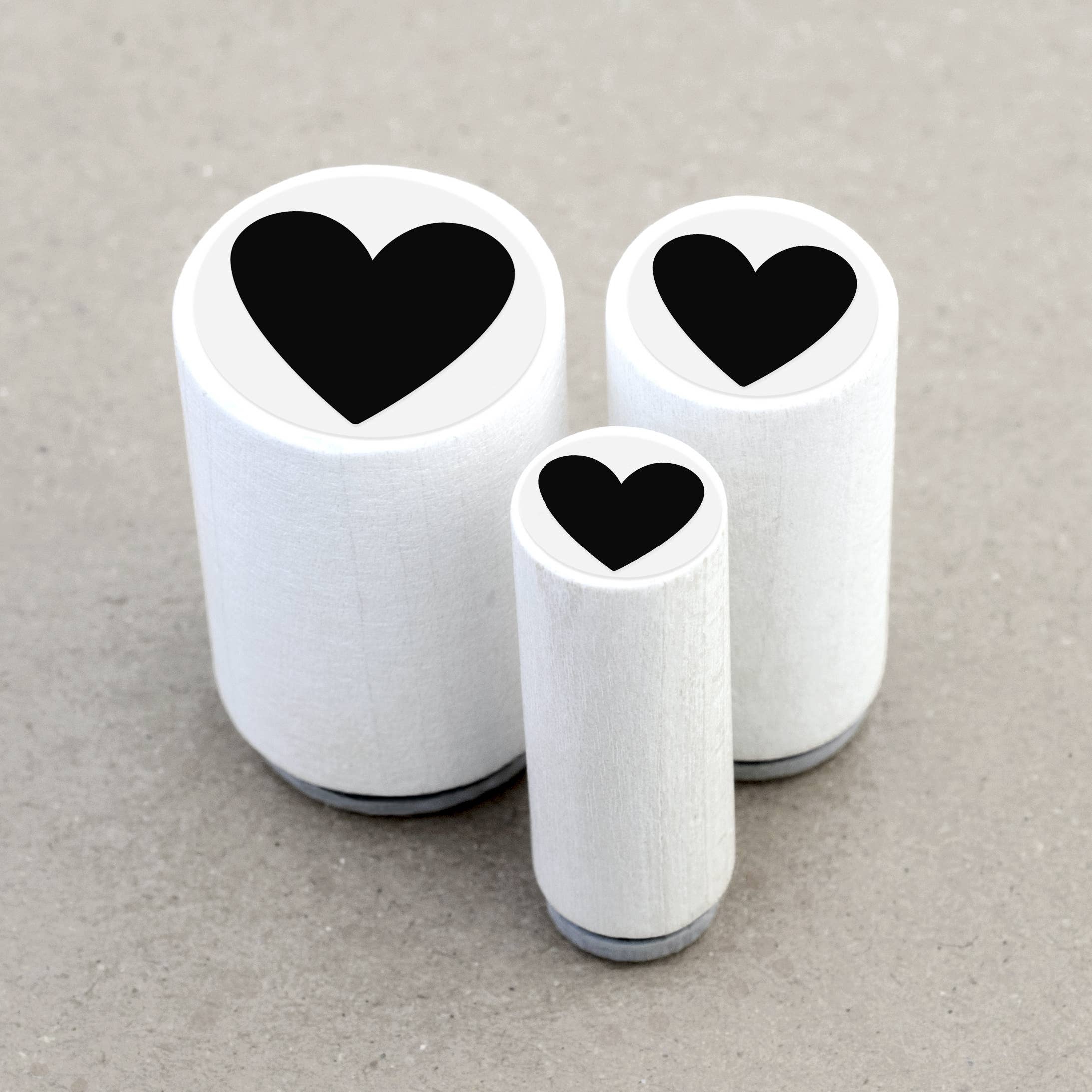 MINI RUBBER STAMP // FILLED HEART
