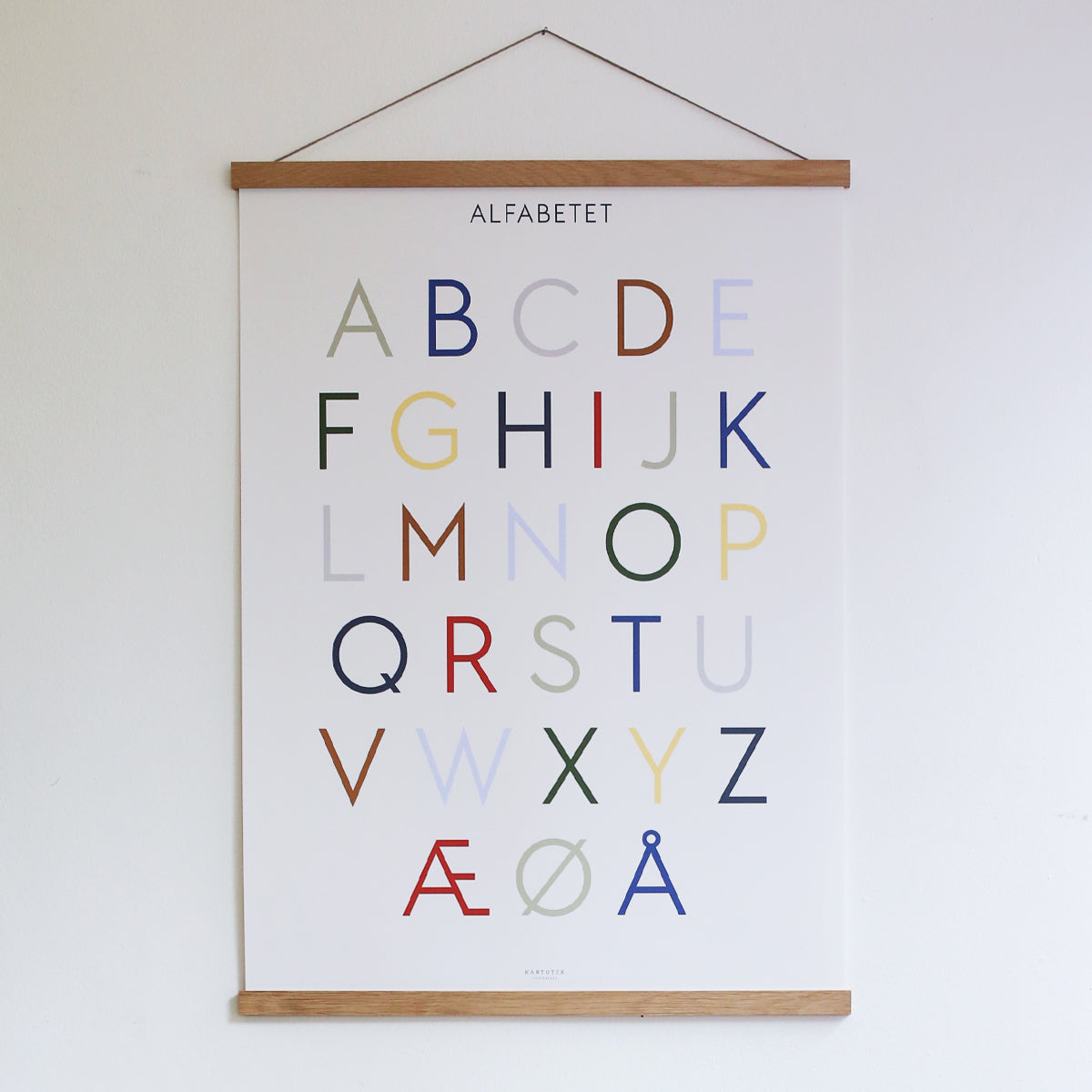 PLAKAT // ALFABETET (DANISH) + OAK FRAME