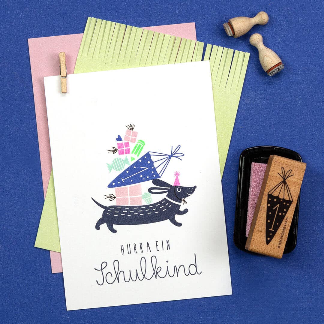 RUBBER STAMP // RUNNING DACHSHUND