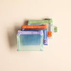 MESH POCKET XS // PEACH & COBALT