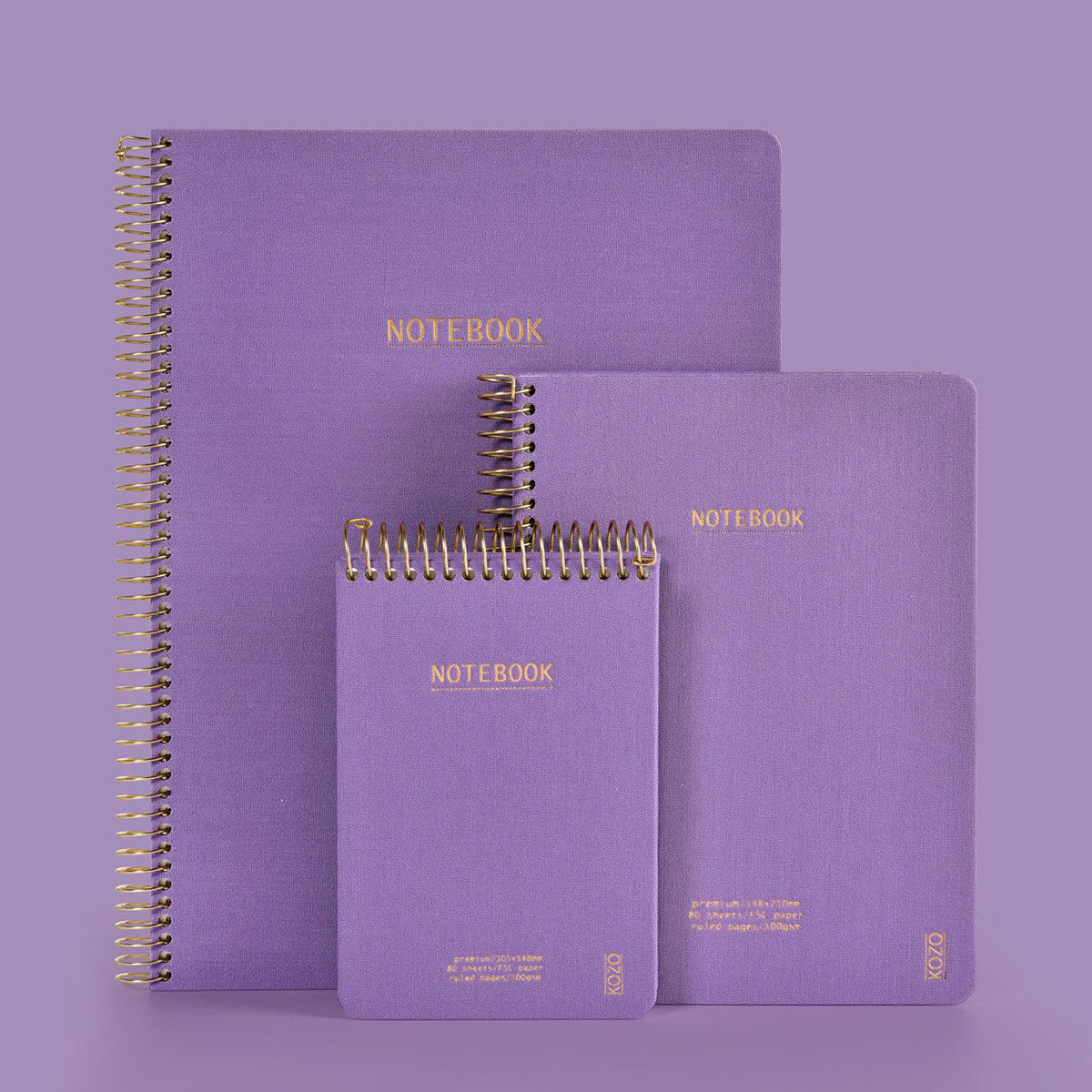 KOZO SPIRAL-BOUND NOTEBOOK A4 // PERIWINKLE
