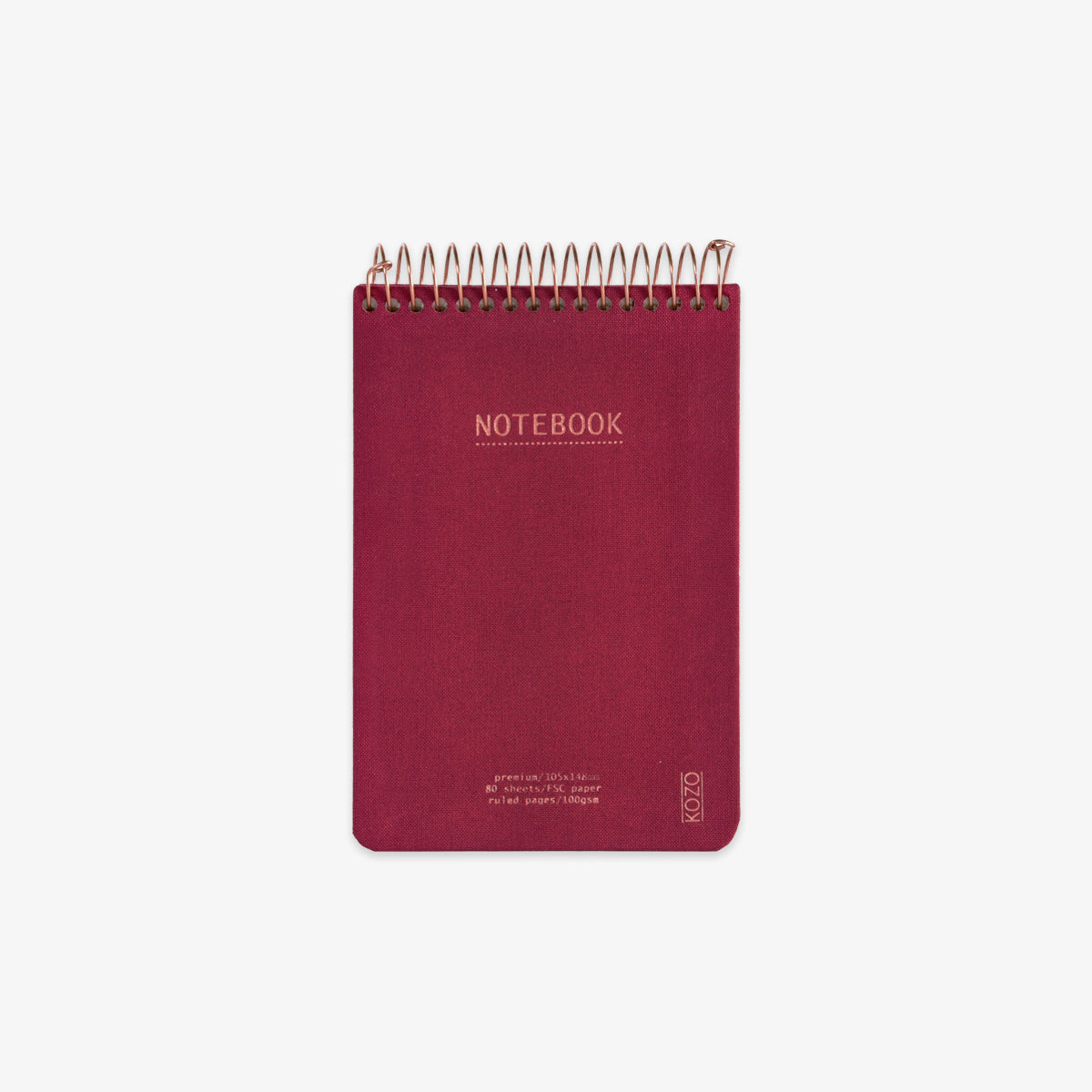KOZO SPIRAL-BOUND NOTEBOOK A6 // BERRY