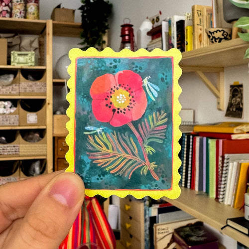 VINYLKLISTERMÆRKE // POPPY STAMP