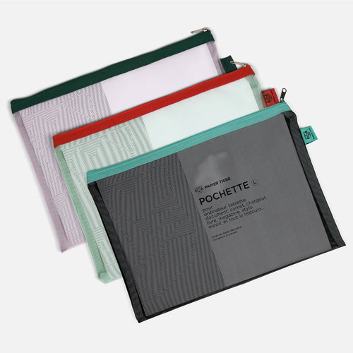 MESH POUCH L //  BLACK