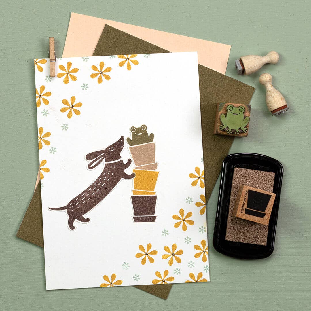 RUBBER STAMP // RUNNING DACHSHUND