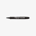 Black calligraphy pen on a white background