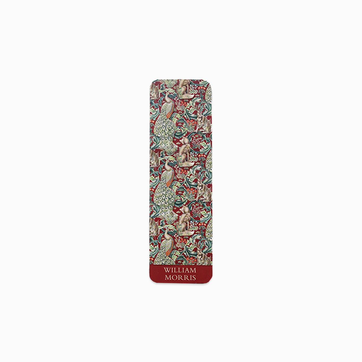 WILLIAM MORRIS BOOKMARK // DARK RED