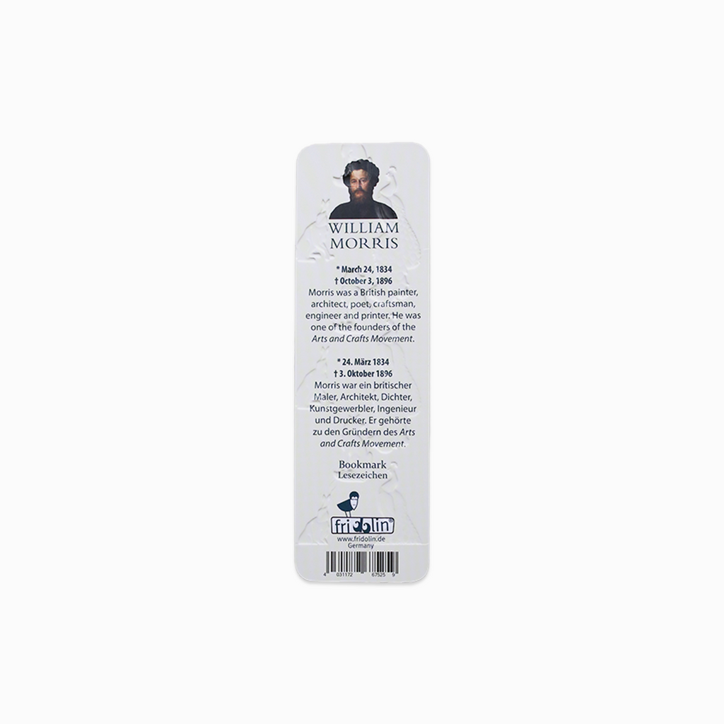 WILLIAM MORRIS BOOKMARK // DARK RED