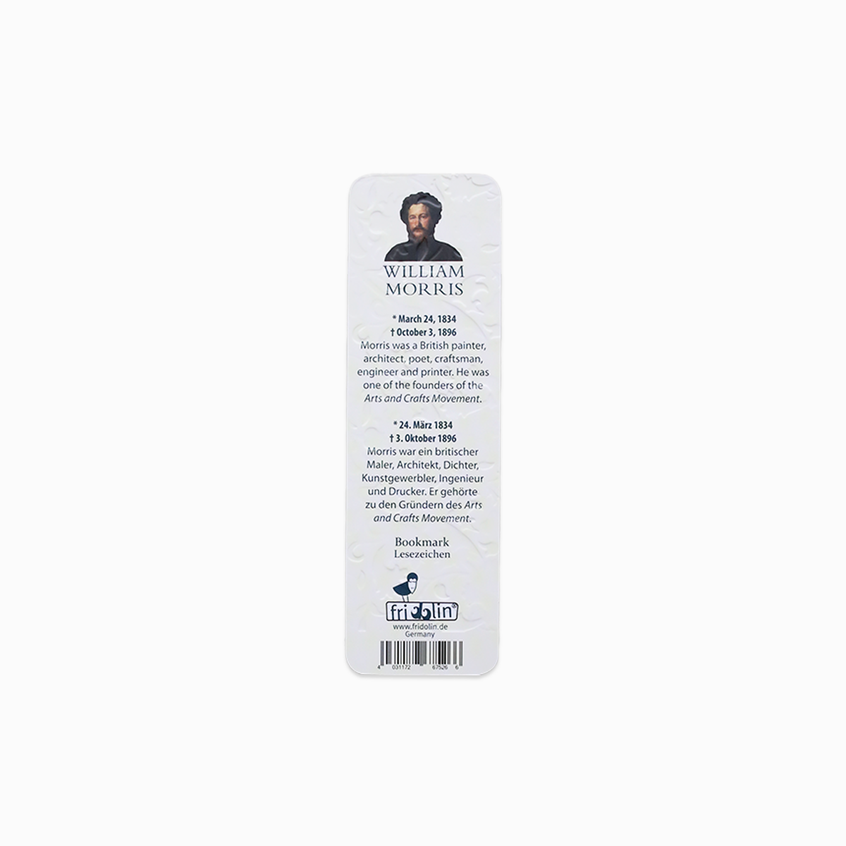 WILLIAM MORRIS BOOKMARK // YELLOW