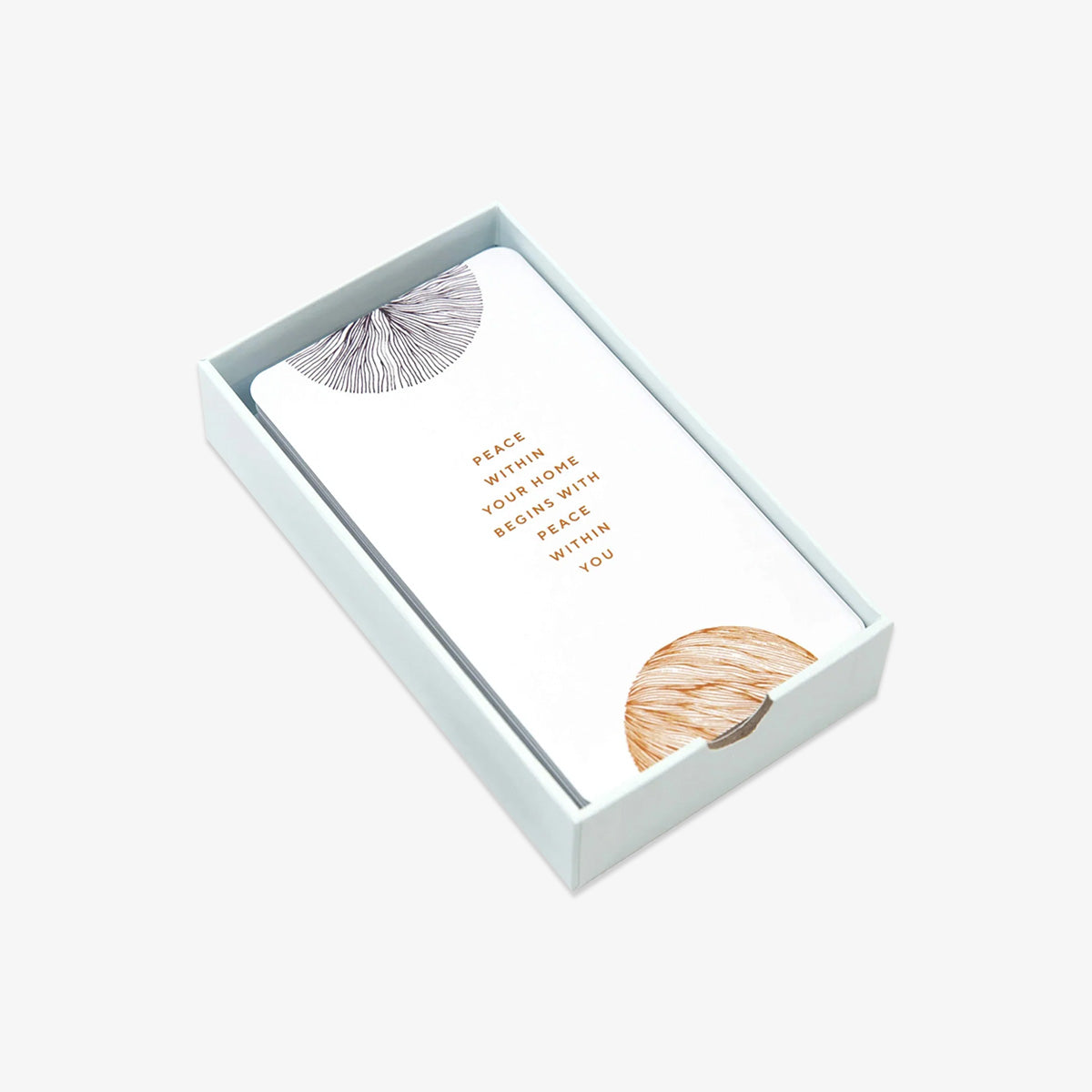 Packaged product with a card inside 