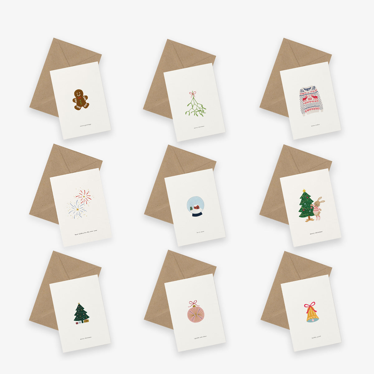 GREETING CARD SET OF 9 // CHRISTMAS