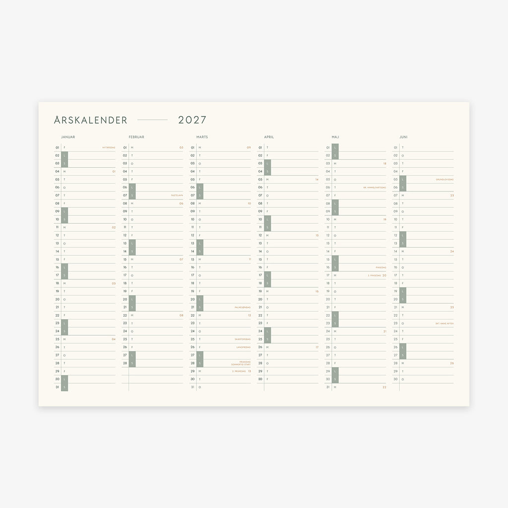 A3 KALENDER 2027