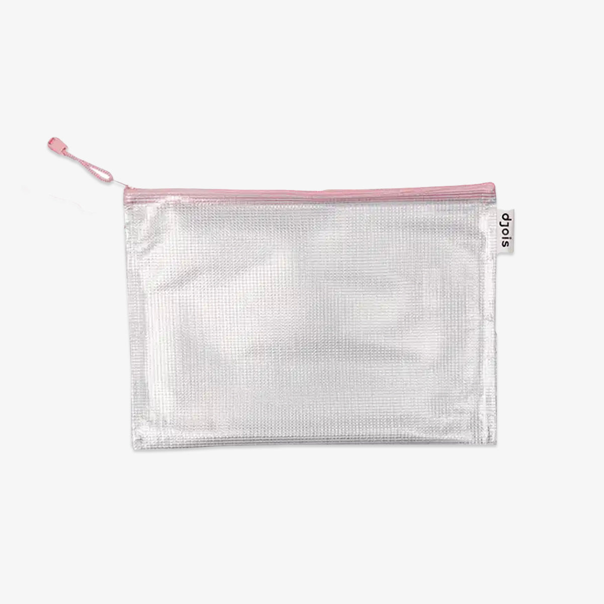 MESH ZIPPER BAG // PASTEL PINK