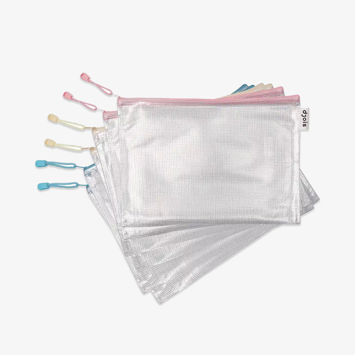 MESH ZIPPER BAG // PASTEL PINK