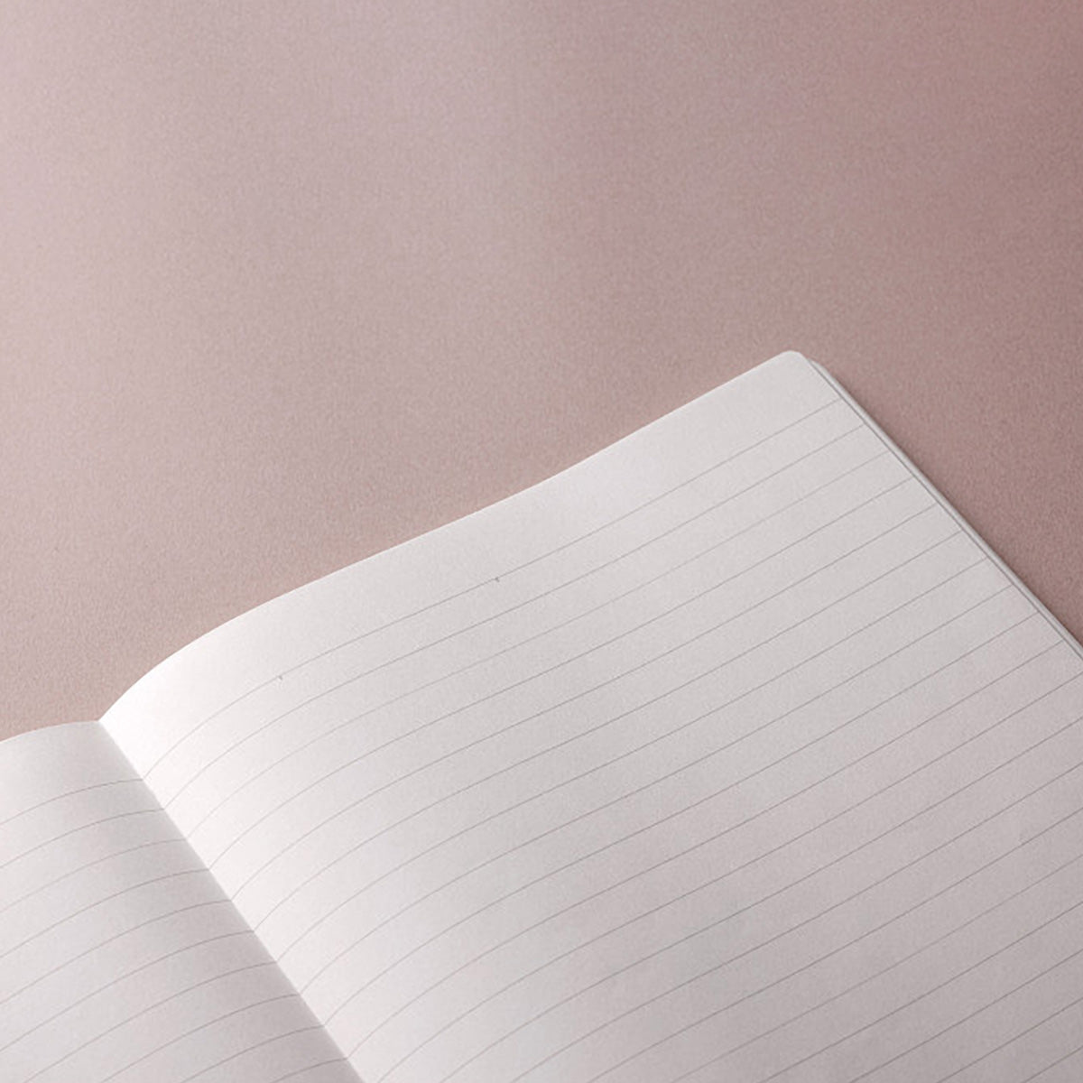 Open notebook with lined paper