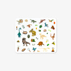 Collection of colorful dinosaur illustrations 