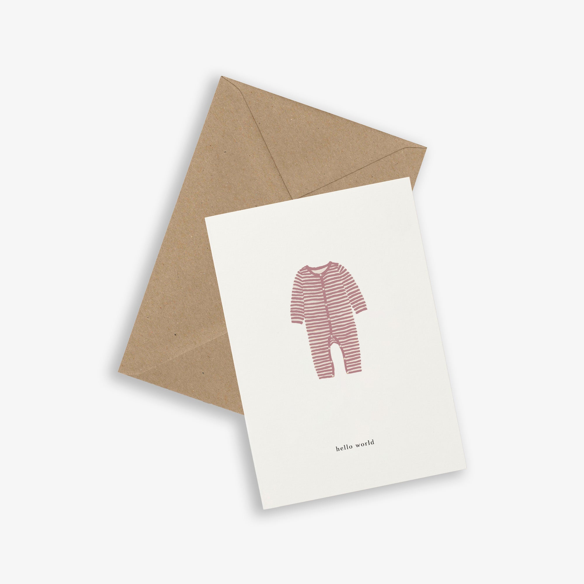 GREETING CARD // BABY ONESIE BLUSH