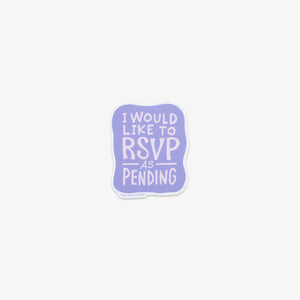 VINYL STICKER // RSVP AS PENDING