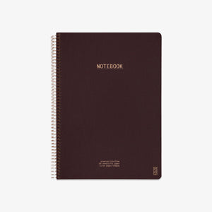 KOZO SPIRAL-BOUND NOTEBOOK A4 // COFFEE