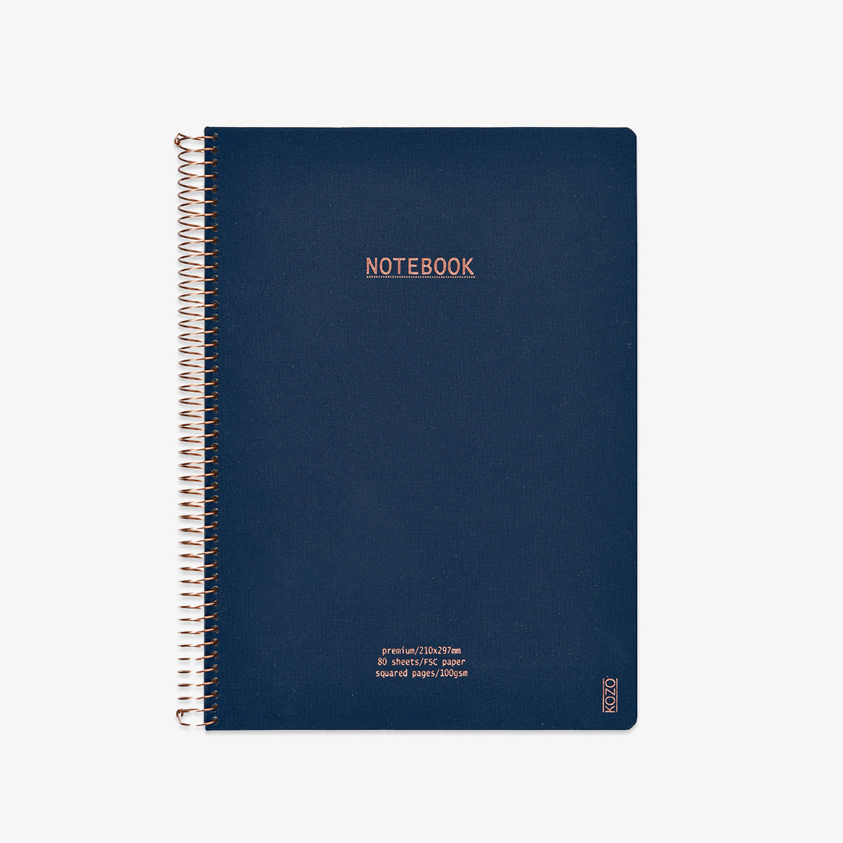 KOZO SPIRALBUNDEN NOTESBOG A4 TERN // NAVY