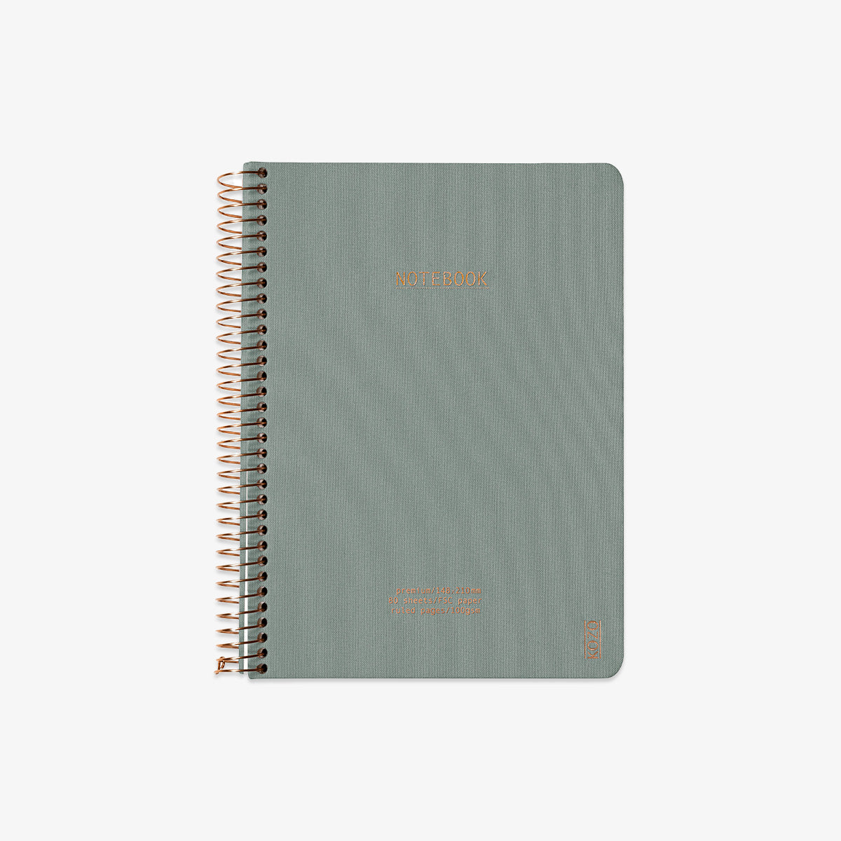 KOZO SPIRALBUNDEN NOTESBOG A5 // ALOE VERA