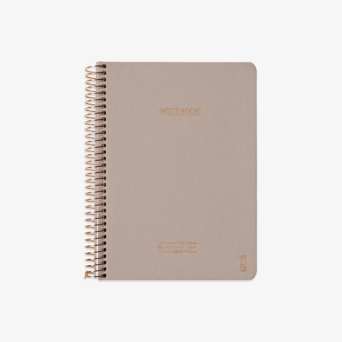 KOZO SPIRALBUNDEN NOTESBOG A5 // SAND