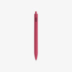 Red BALLPOINT pen with a visible brand logo on a white background