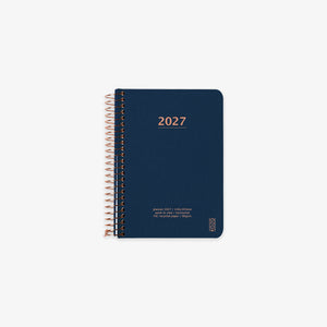 KOZO SPIRAL-BOUND CALENDAR 2027 A6 (DANISH) // NAVY