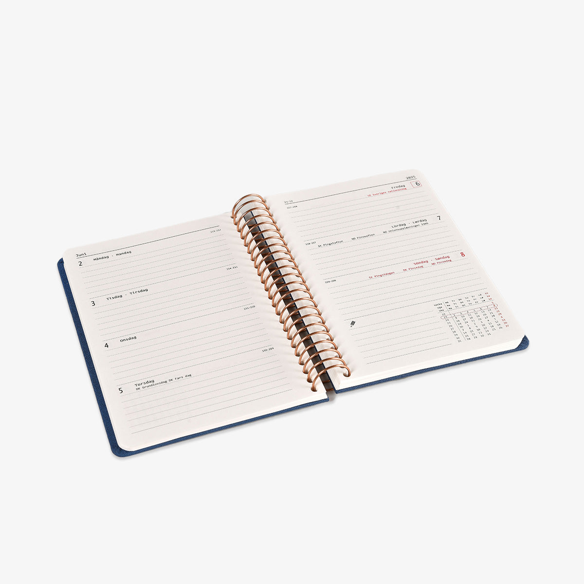 KOZO SPIRAL-BOUND CALENDAR 2027 A6 (DANISH) // COFFEE