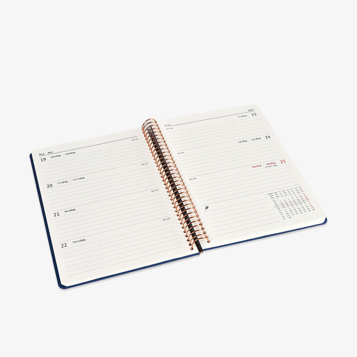 KOZO SPIRAL-BOUND CALENDAR 2027 A5 (DANISH) // SAND