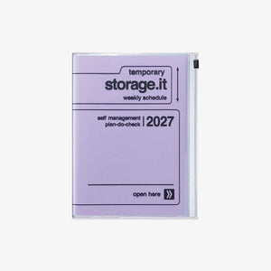 CALENDAR SEP 2026 - DEC 2027 A5 // STORAGE.IT LAVENDAR