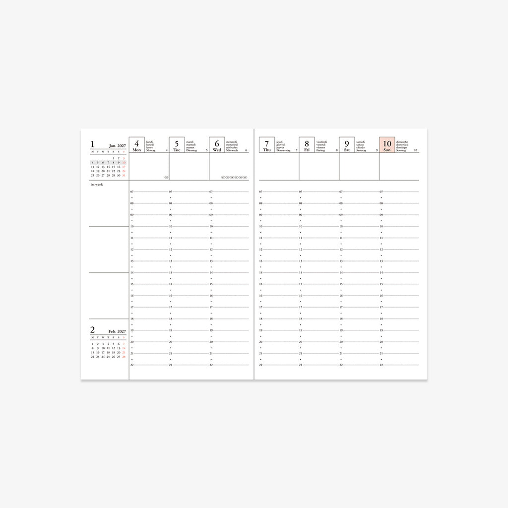CALENDAR SEP 2026 - DEC 2027 A6 // STORAGE.IT BLACK