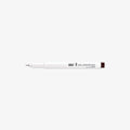 White pen with brown tip on a white background