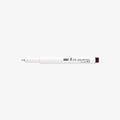 White pen with brown tip on a white background