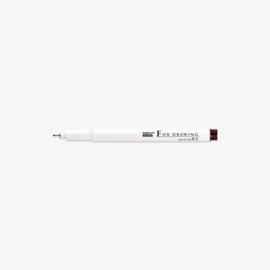 White pen with brown tip on a white background