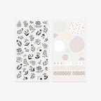 CALENDAR STICKERS TWO SHEETS // MONOTONE FLOWERS