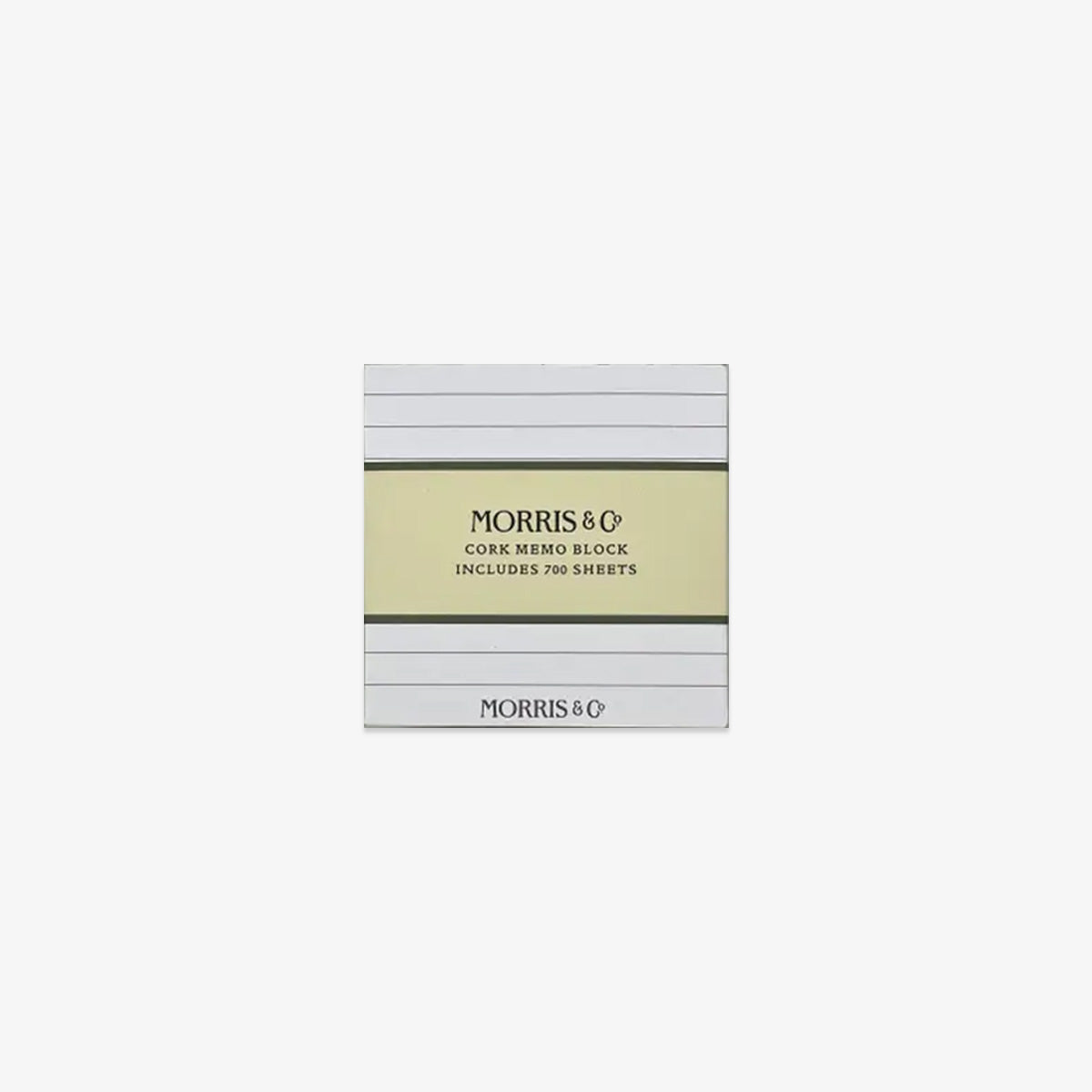 MORRIS & CO CORK MEMO BLOCK // LINED