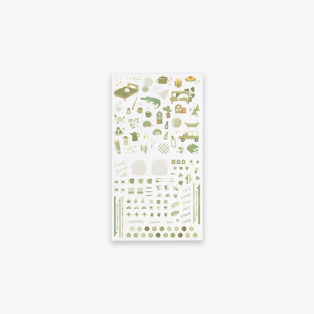 DIARY STICKERS // COLOR MOSS GREEN