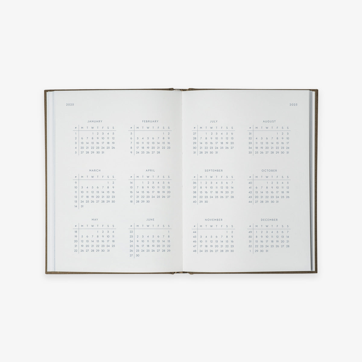 NOTEBOOK CALENDAR 2025 // ENGELSK