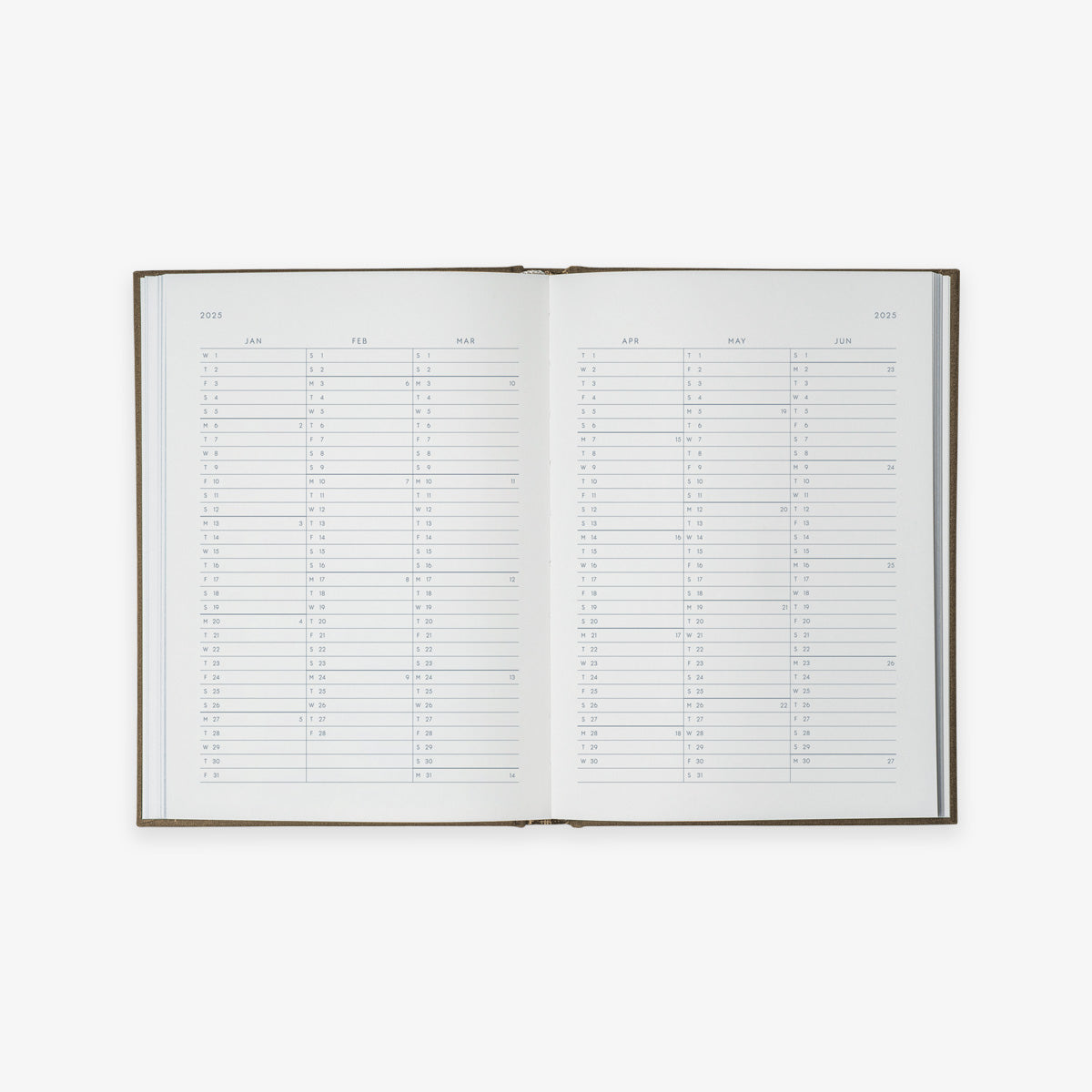 NOTEBOOK CALENDAR 2025 // ENGELSK