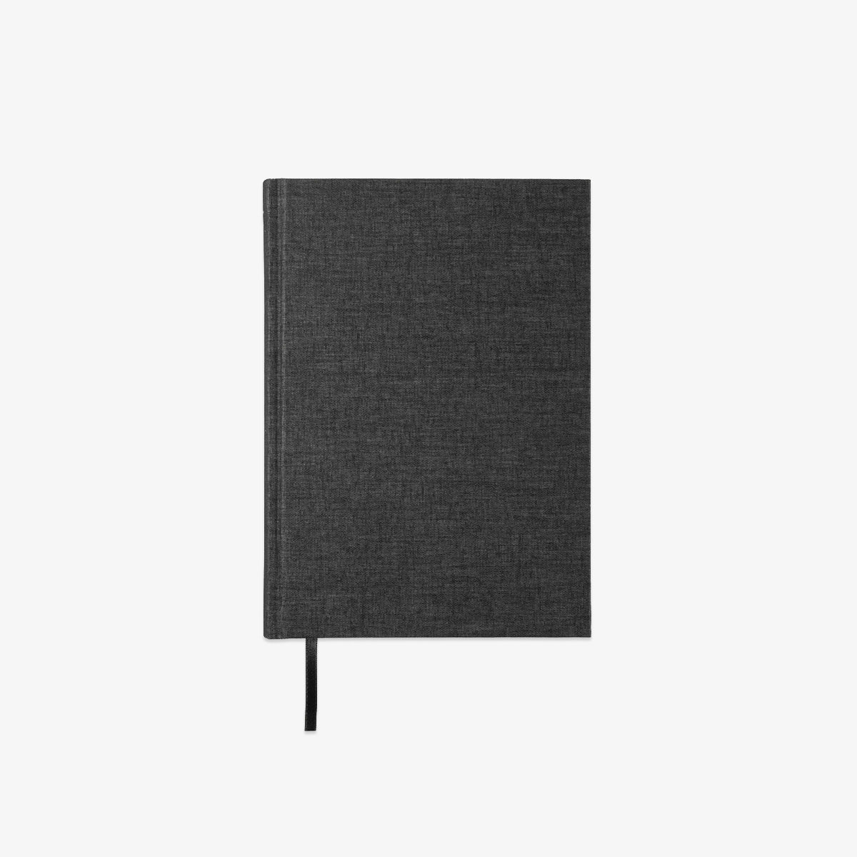 Black hardcover notebook with fabric cover