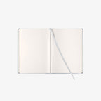 denim book with a white ribbon 