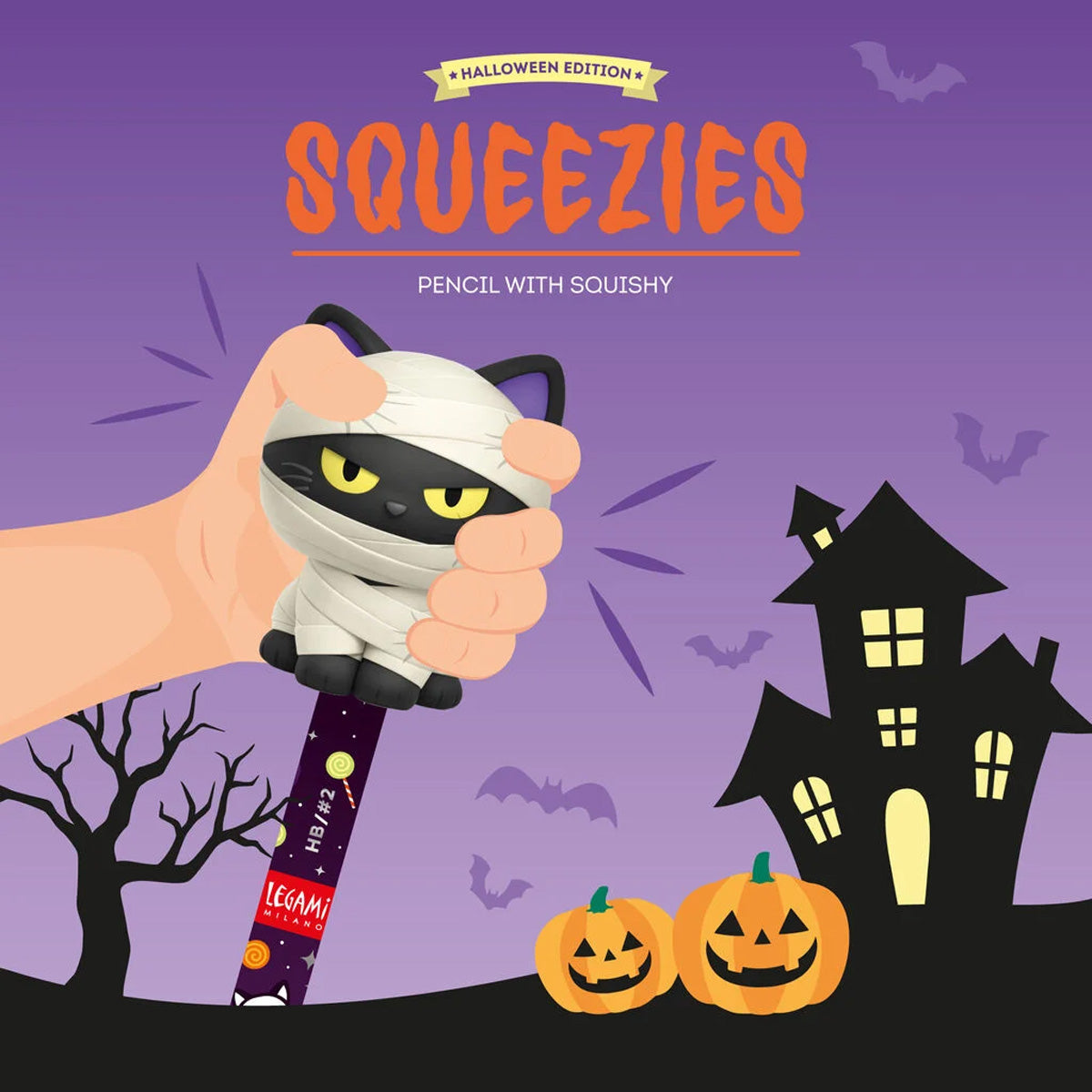 LEGAMI SQUEEZIES PENCIL // MUMMY CAT