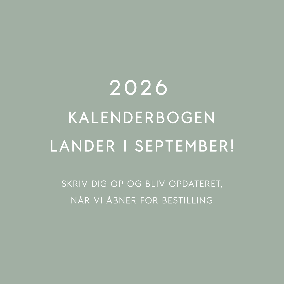 KALENDERBOG 2026 // DANISH