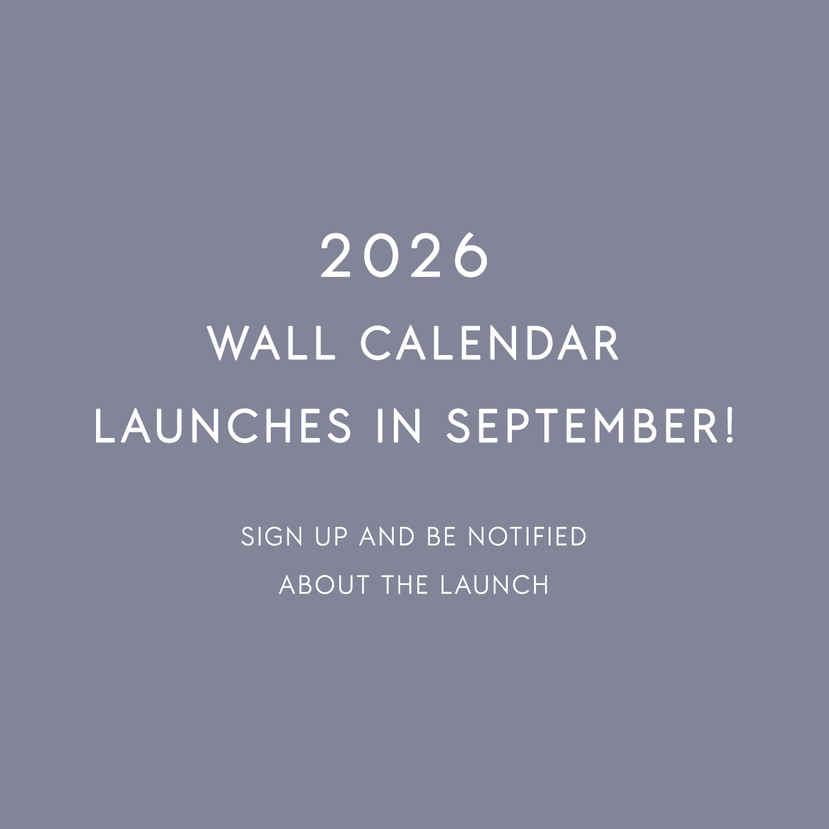 WALL CALENDAR 2026